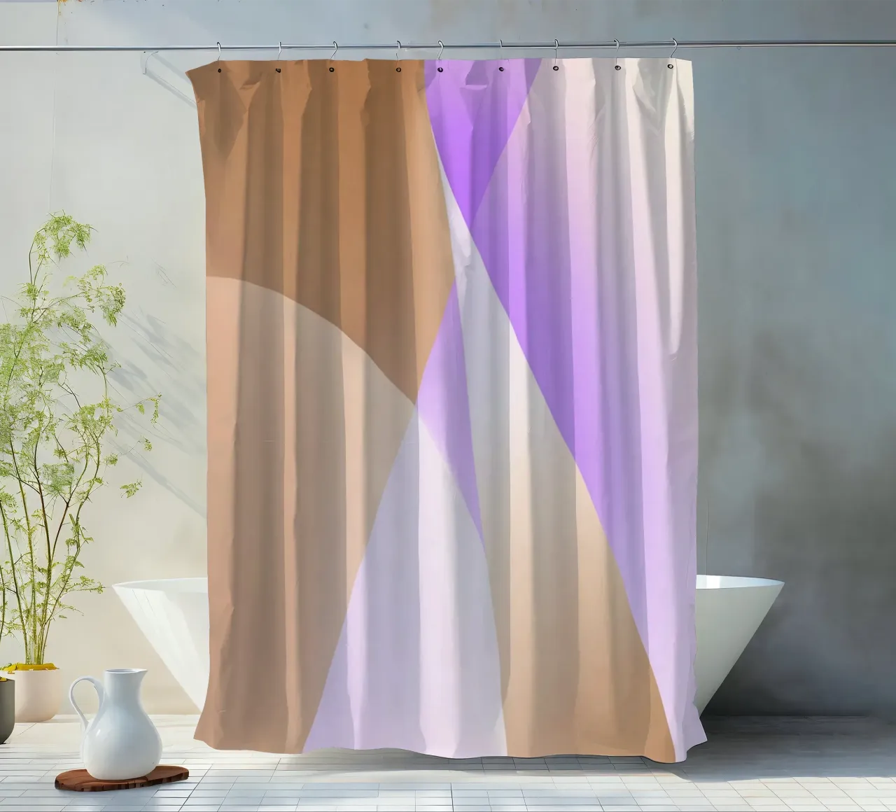 Light Flow Geometry I tenda da doccia da Mosaic Dialogue