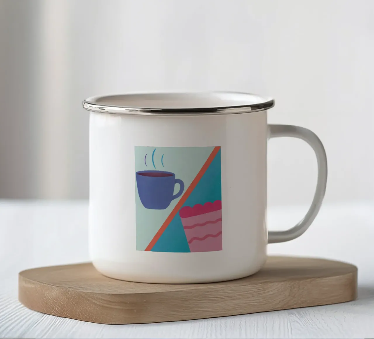 Caffè e torta tazza in smalto da LOYAL SHOP