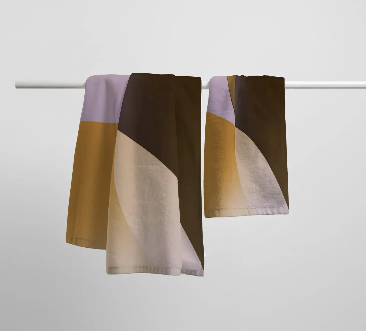 Light Flow Geometry No. 4 asciugamano da bagno da Mosaic Dialogue