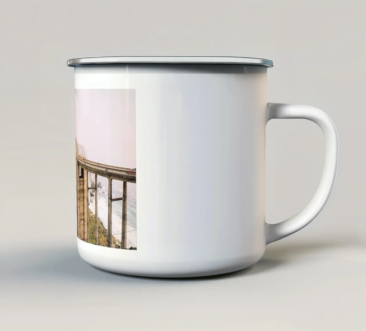 Bixby Creek Bridge tazza in smalto da patiphotography