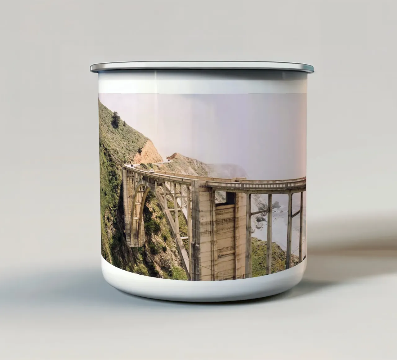 Bixby Creek Bridge tazza in smalto da patiphotography