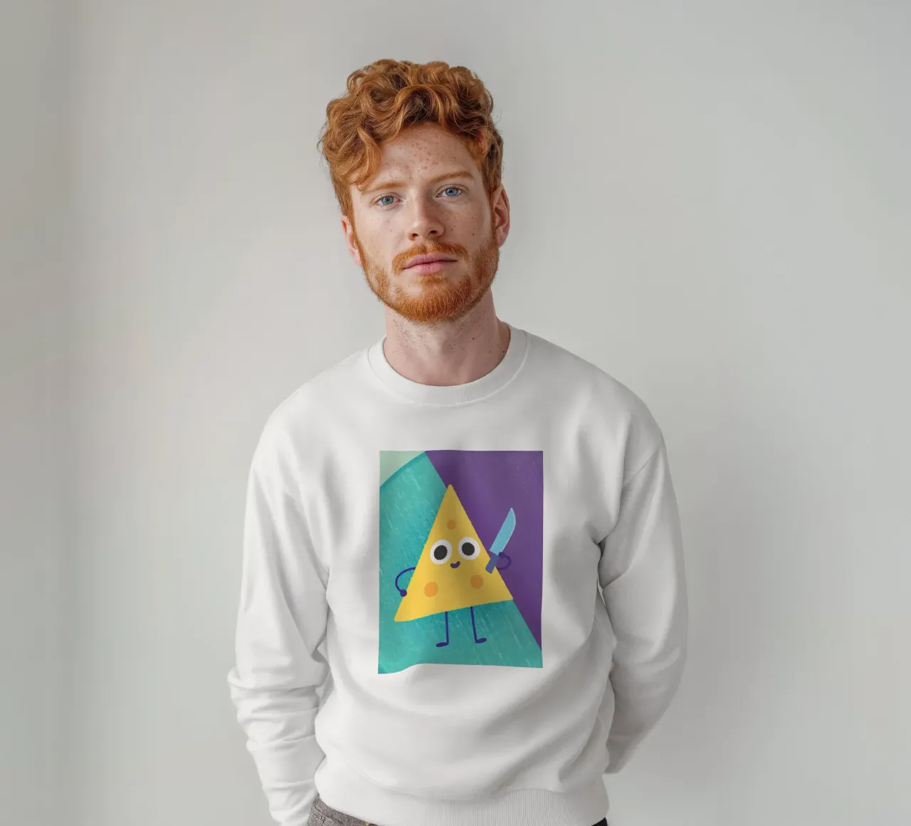 Formaggio carino con coltello felpa da LOYAL SHOP