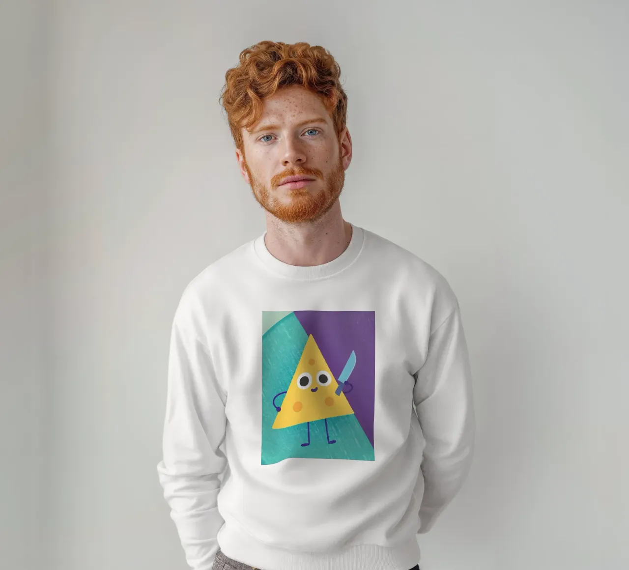 Formaggio carino con coltello felpa da LOYAL SHOP