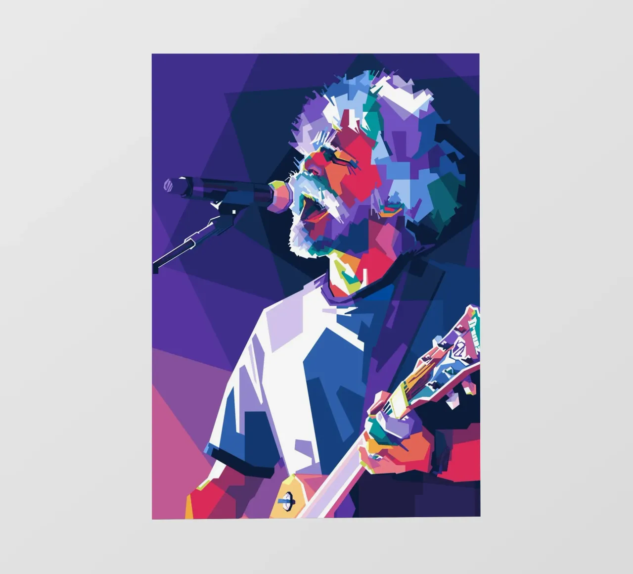 Bob Weir Pop Art pellicola backlit da Alkahfsmart