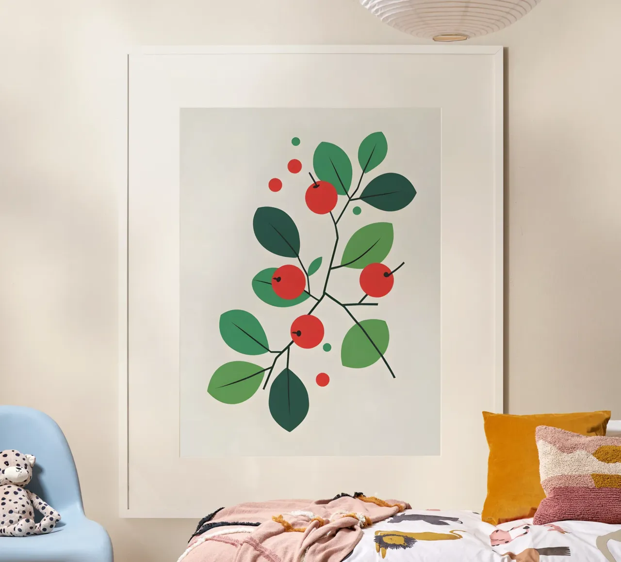 rood fruit poster van botanical shop
