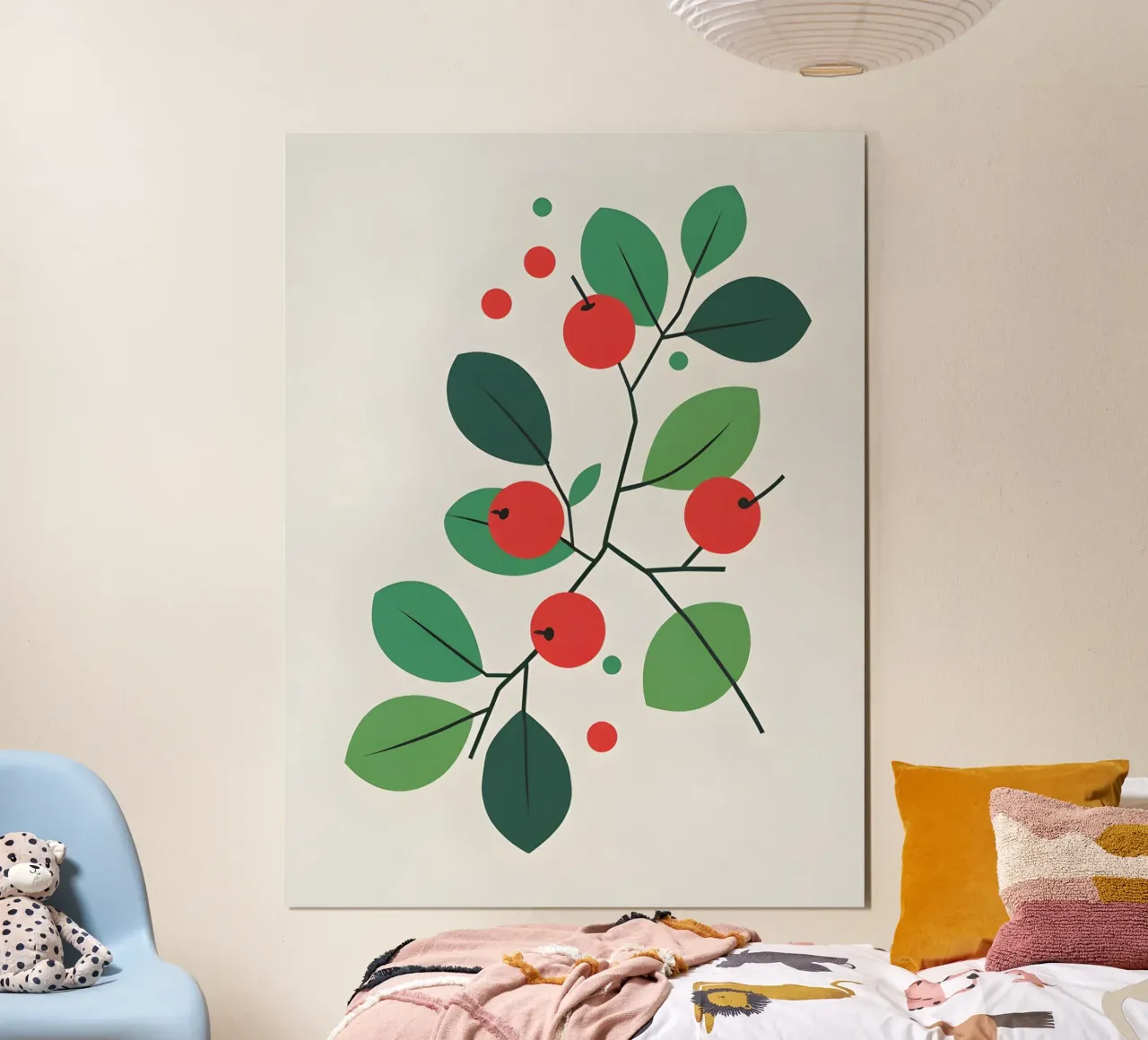 rood fruit poster van botanical shop