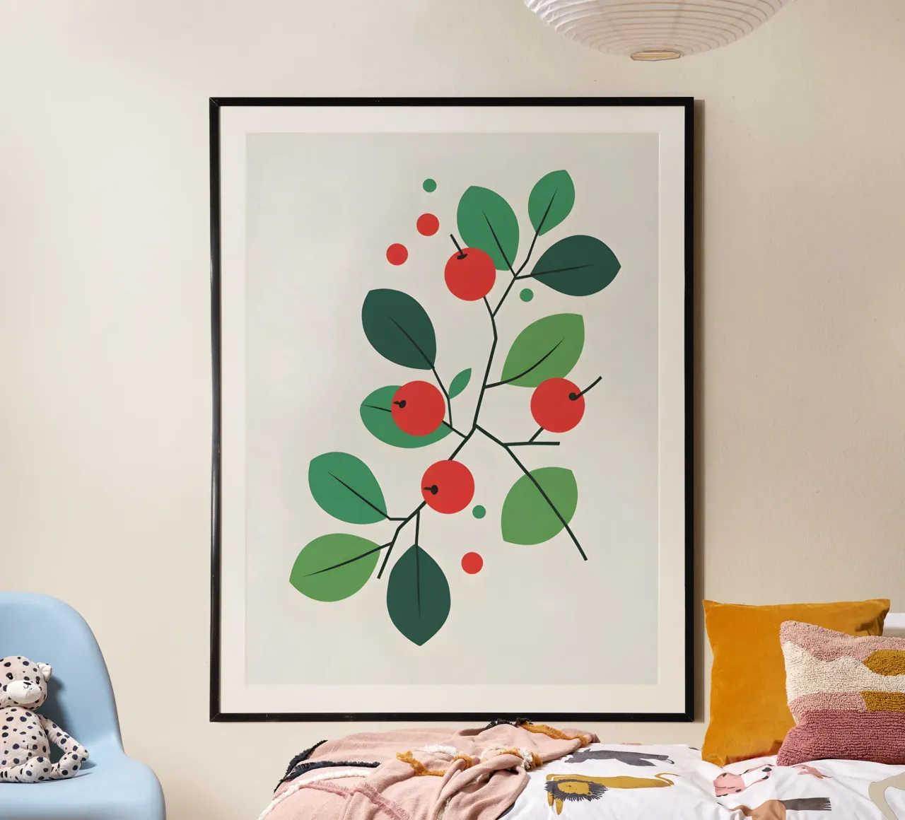 rood fruit poster van botanical shop