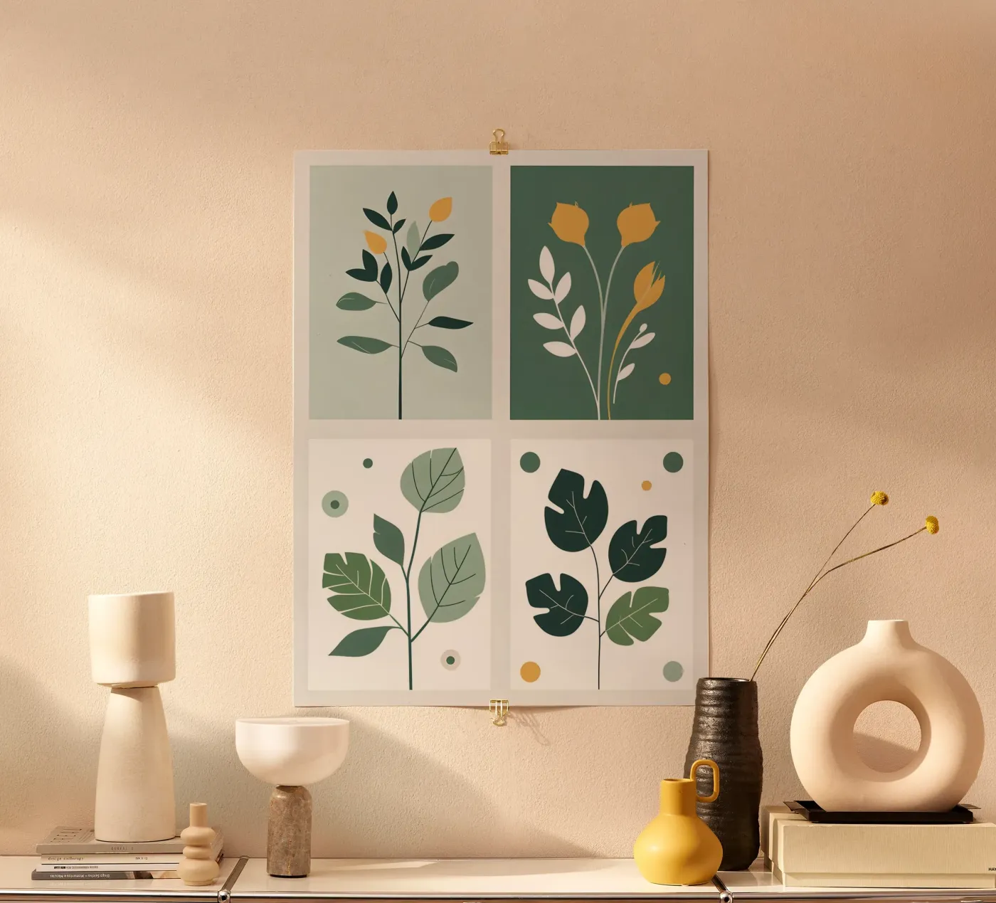 best 4 leaf poster by botanical shop