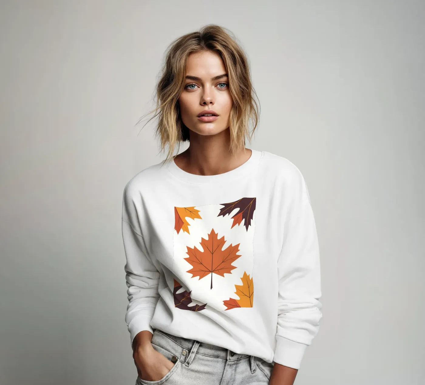 vector maple leaf Sweatshirt von botanical shop