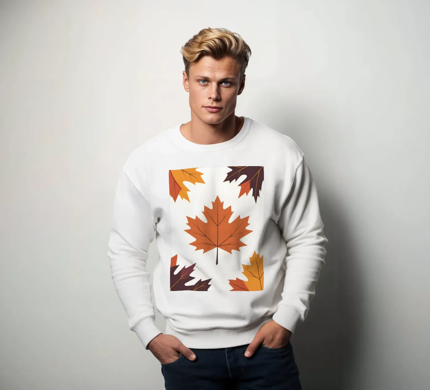 vector maple leaf Sweatshirt von botanical shop