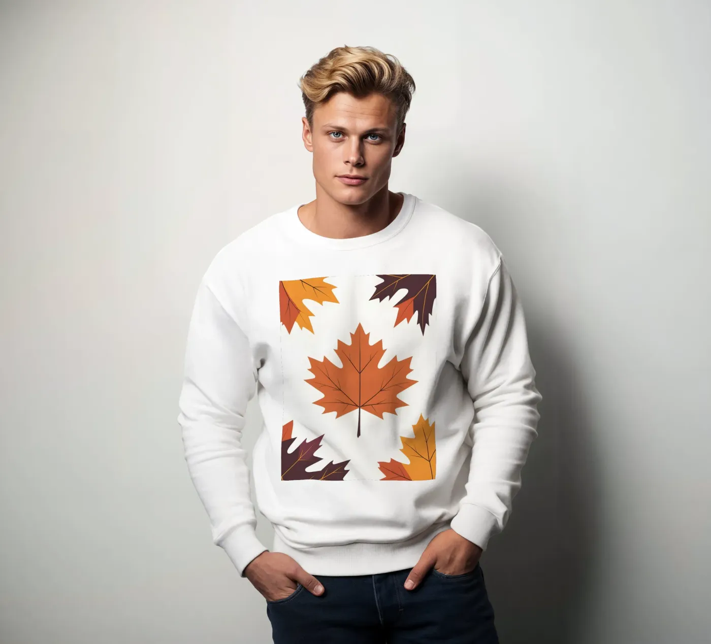 vector maple leaf Sweatshirt von botanical shop