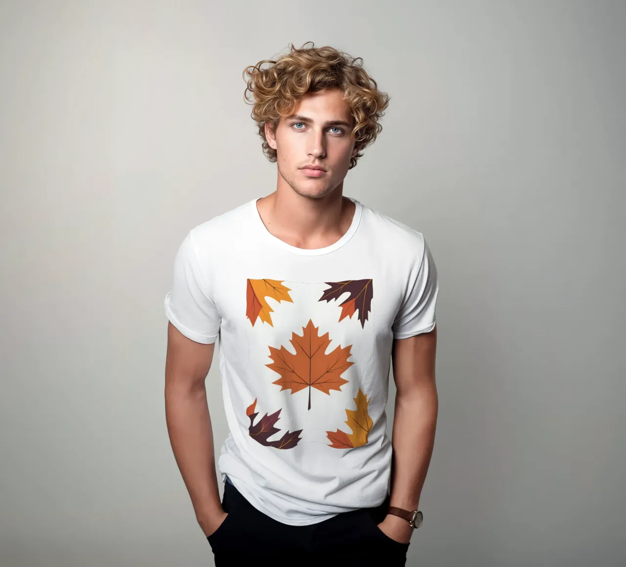 vettore foglia d'acero t-shirt da botanical shop