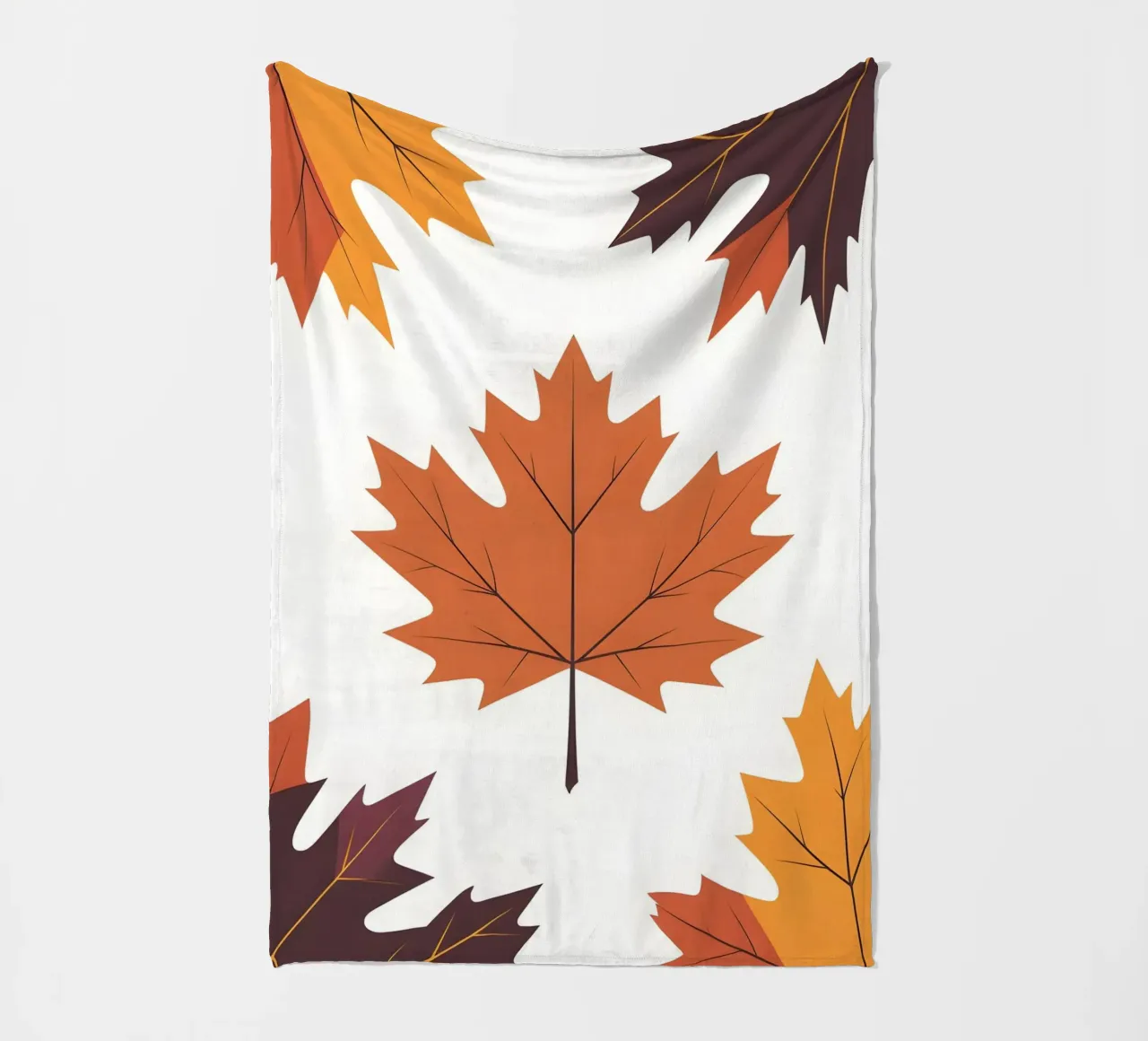 vector maple leaf fleece blanket by botanical shop