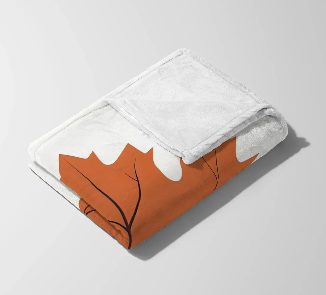 vector maple leaf fleece blanket by botanical shop