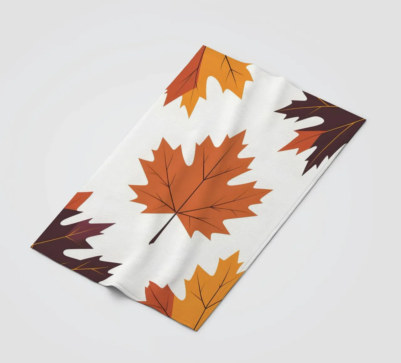vector maple leaf fleece blanket by botanical shop