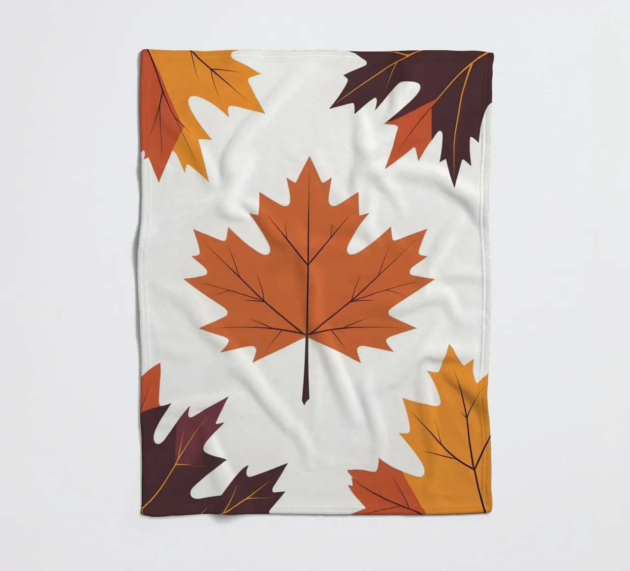 vector maple leaf fleece blanket by botanical shop