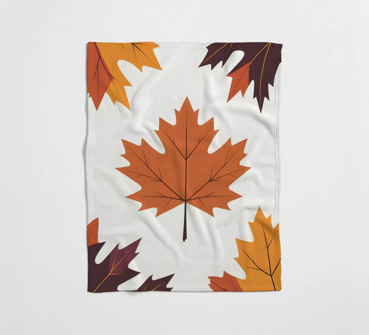 vector maple leaf fleece blanket by botanical shop