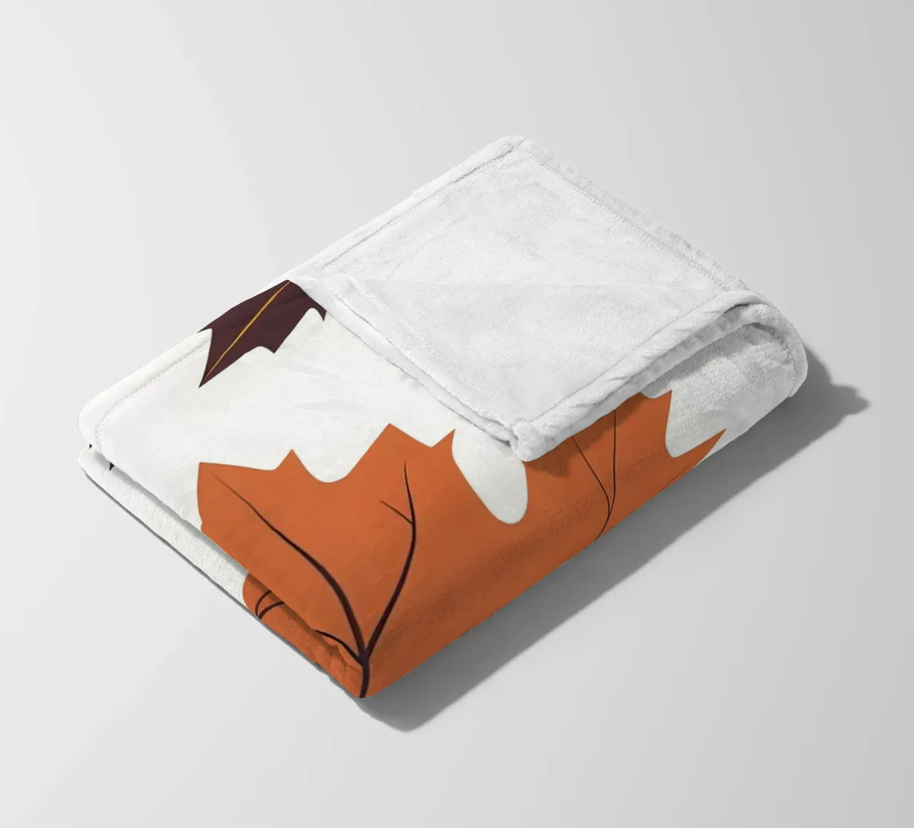 vector maple leaf fleece blanket by botanical shop
