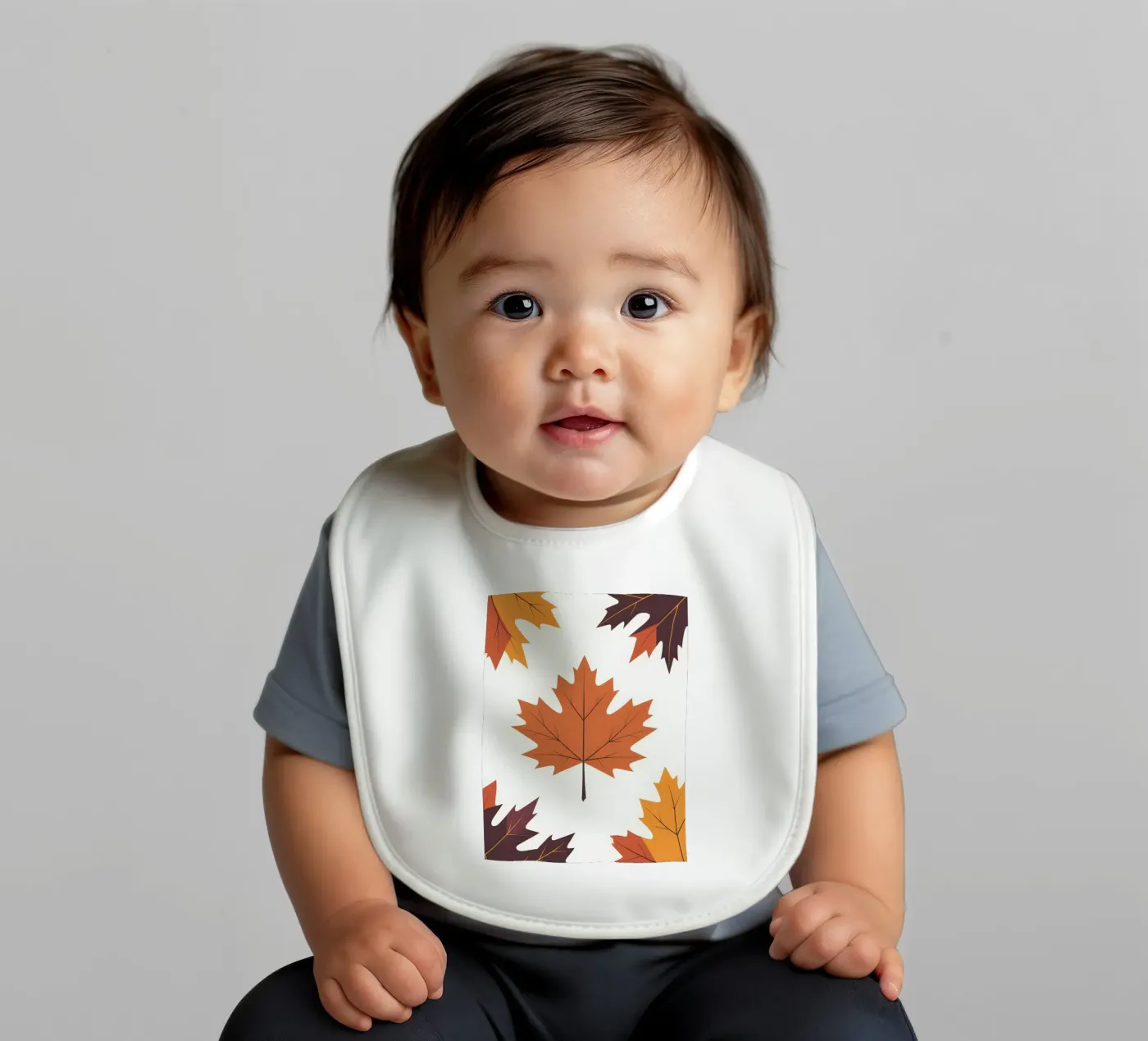 vector maple leaf baby bib by botanical shop