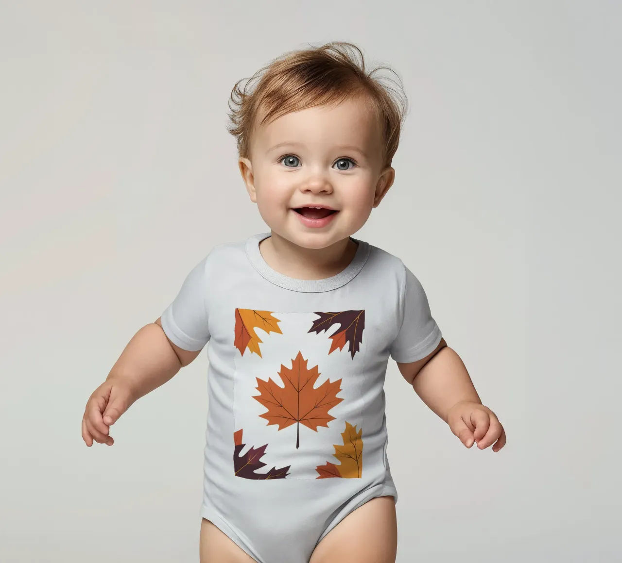 vector maple leaf body bébé de botanical shop