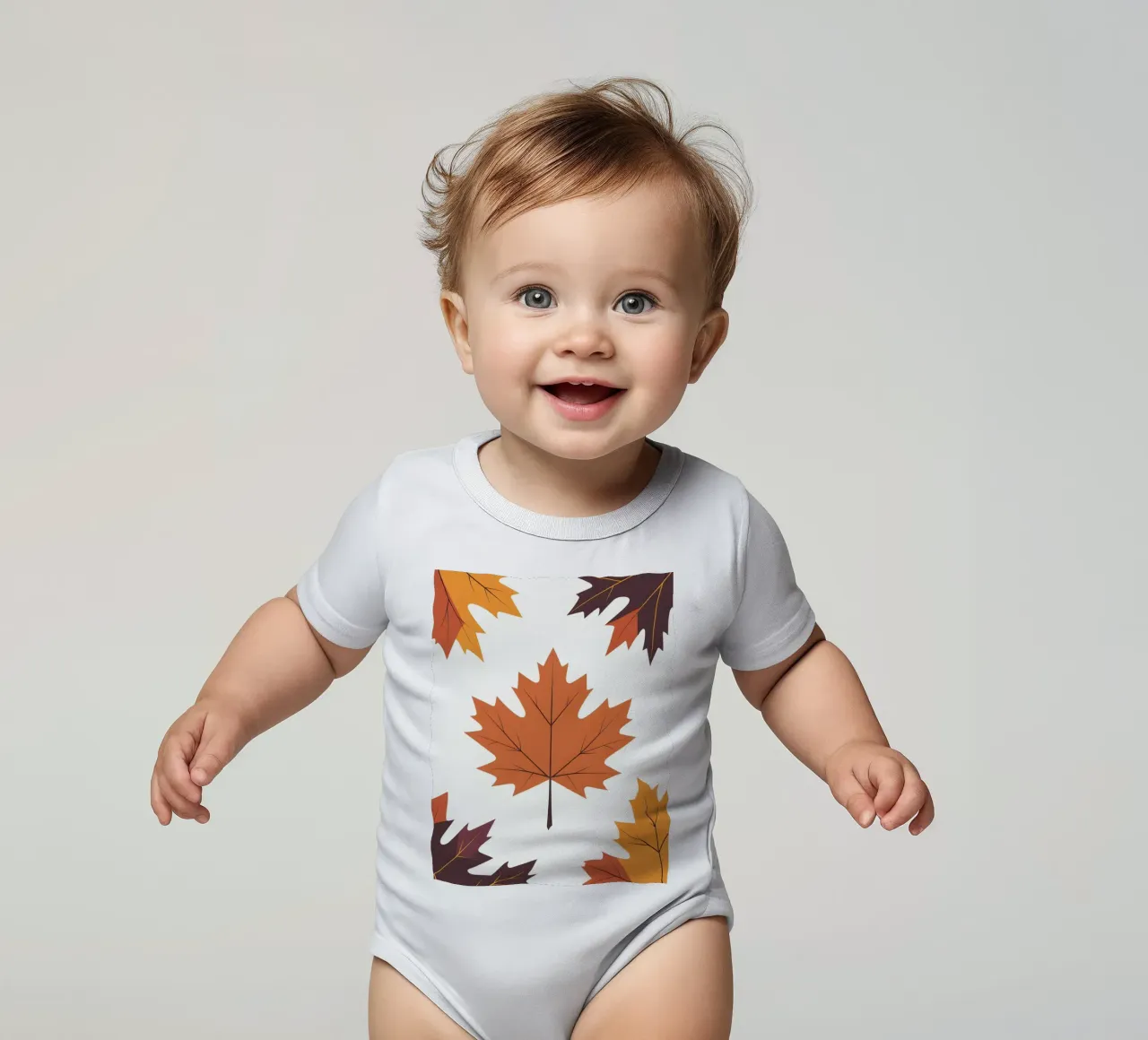 vector maple leaf body bébé de botanical shop