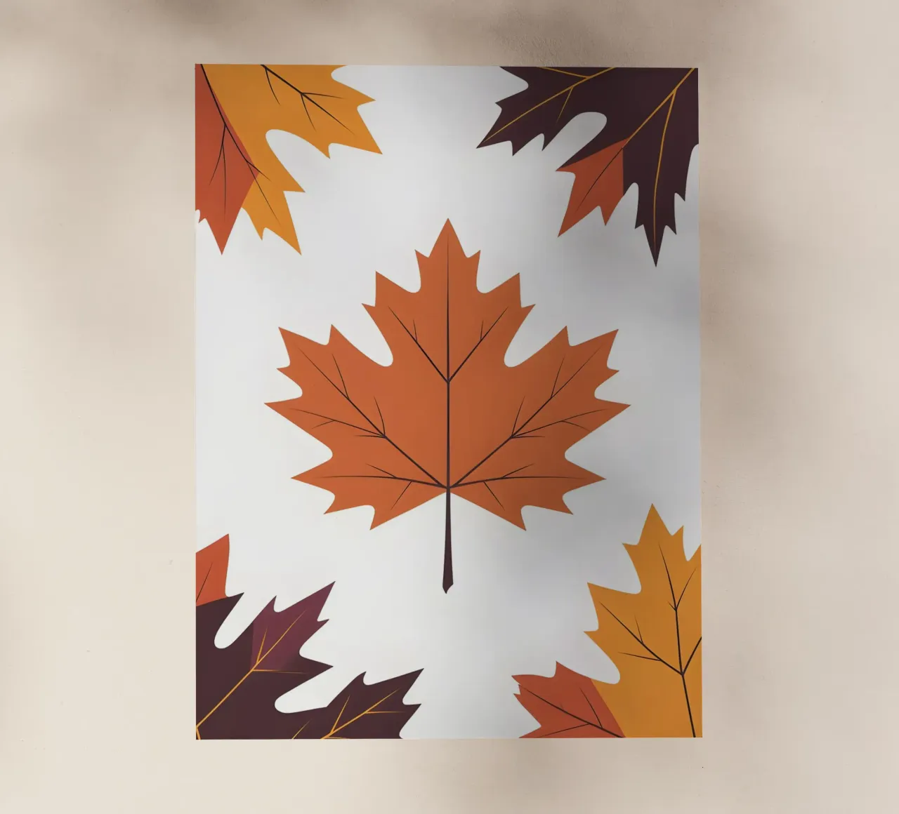 vettore foglia d'acero pellicola backlit da botanical shop