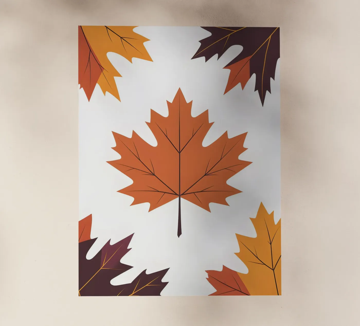 vektor ahornblatt Backlit Folie von botanical shop