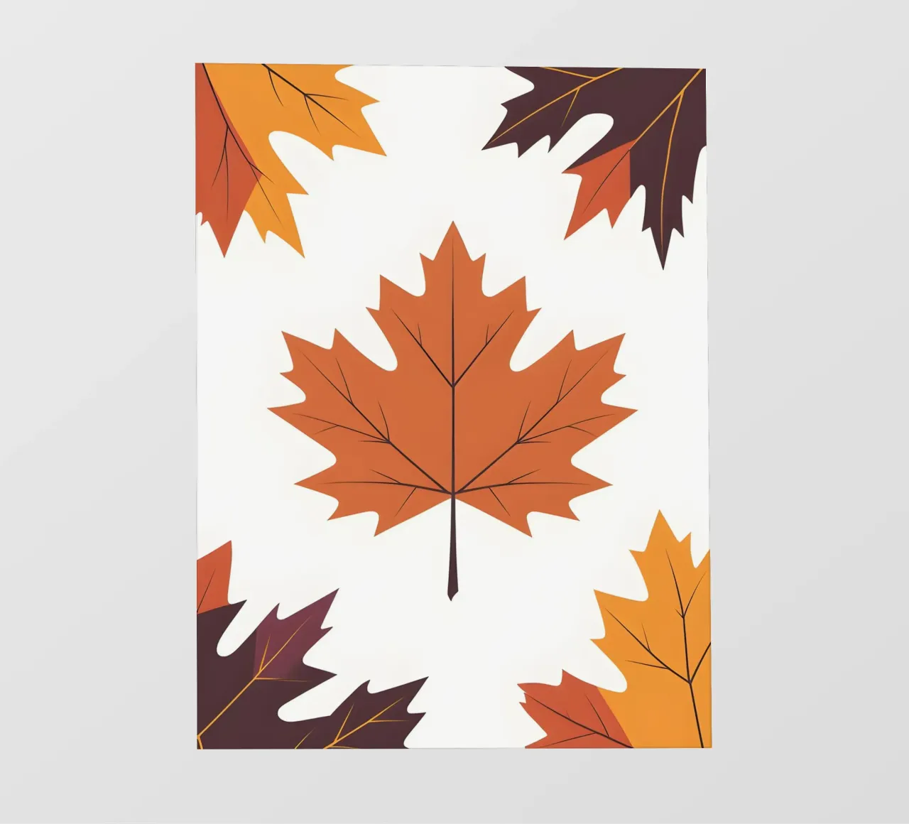 vector maple leaf fotobehang van botanical shop
