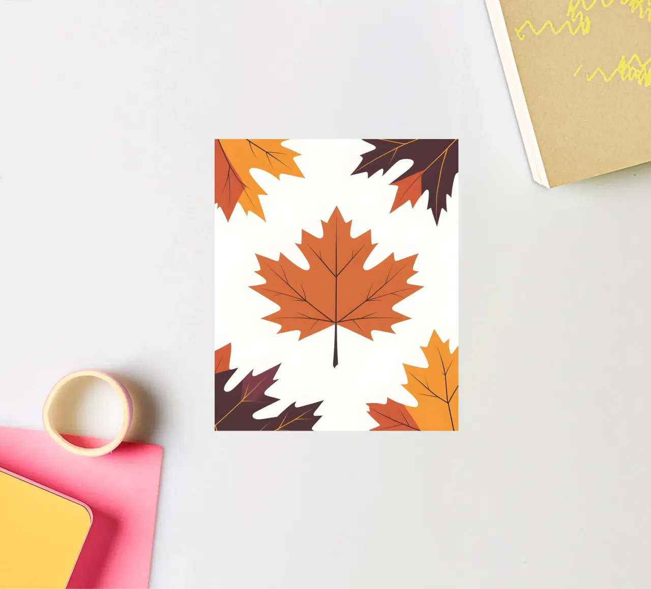 vector maple leaf sticker by botanical shop