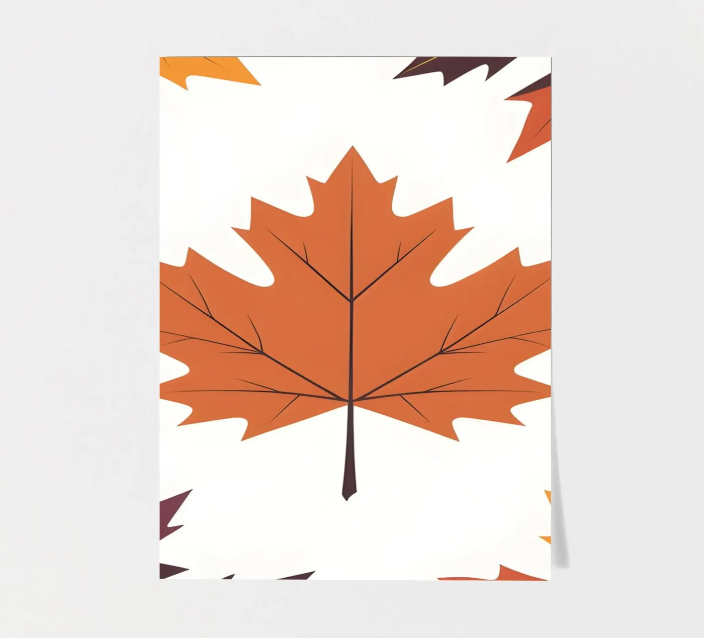 vector esdoornblad stickervel van botanical shop