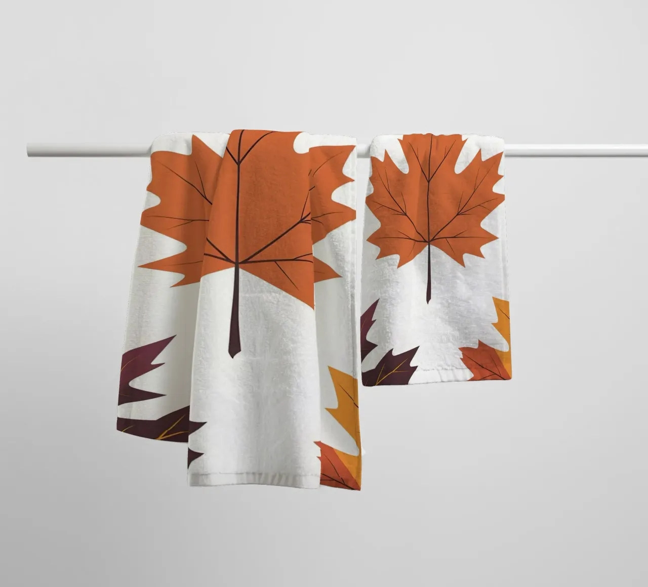 vector maple leaf towel by botanical shop