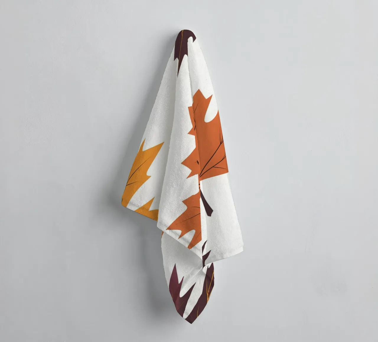 vector maple leaf towel by botanical shop