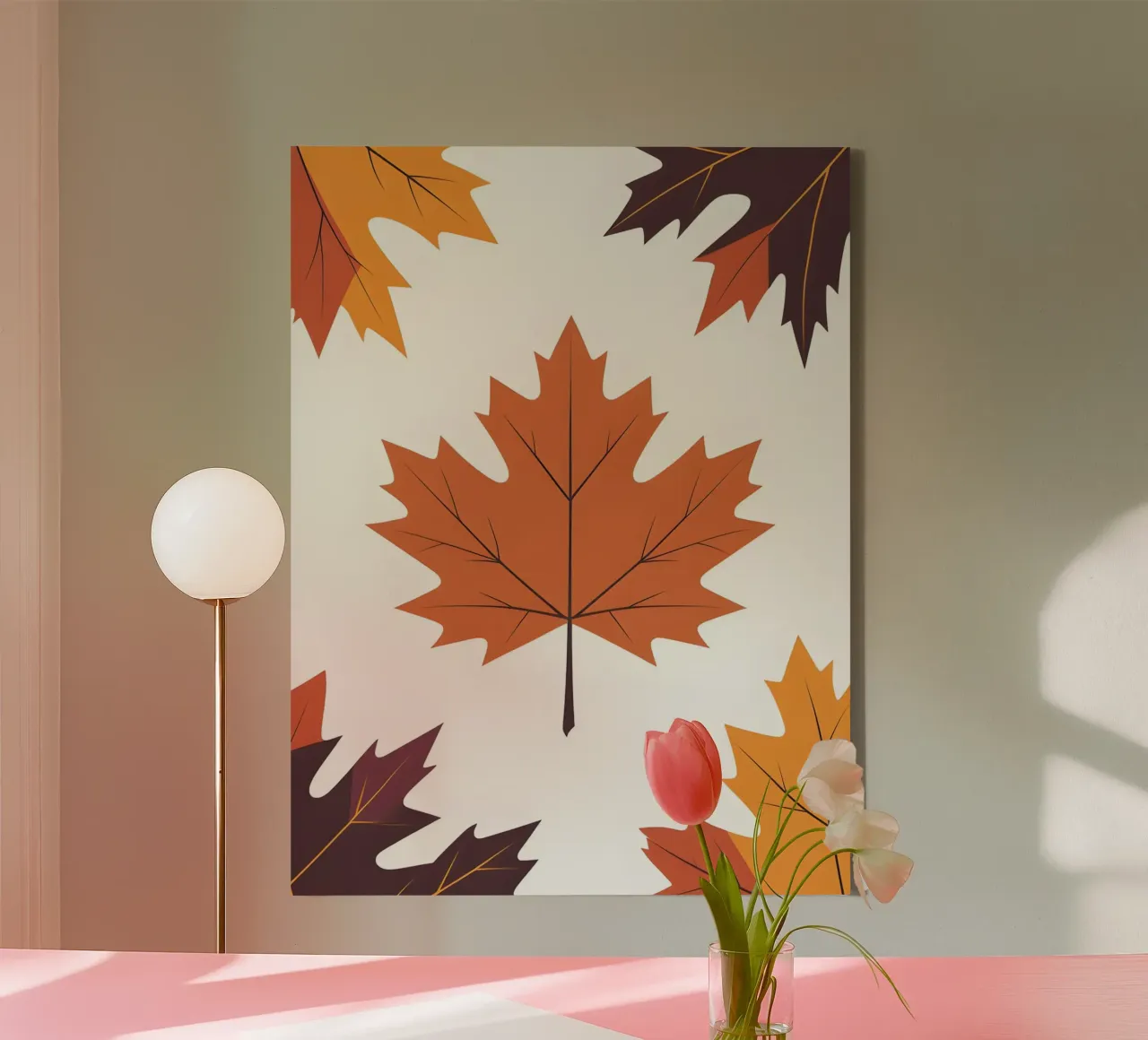 vector maple leaf canvas by botanical shop
