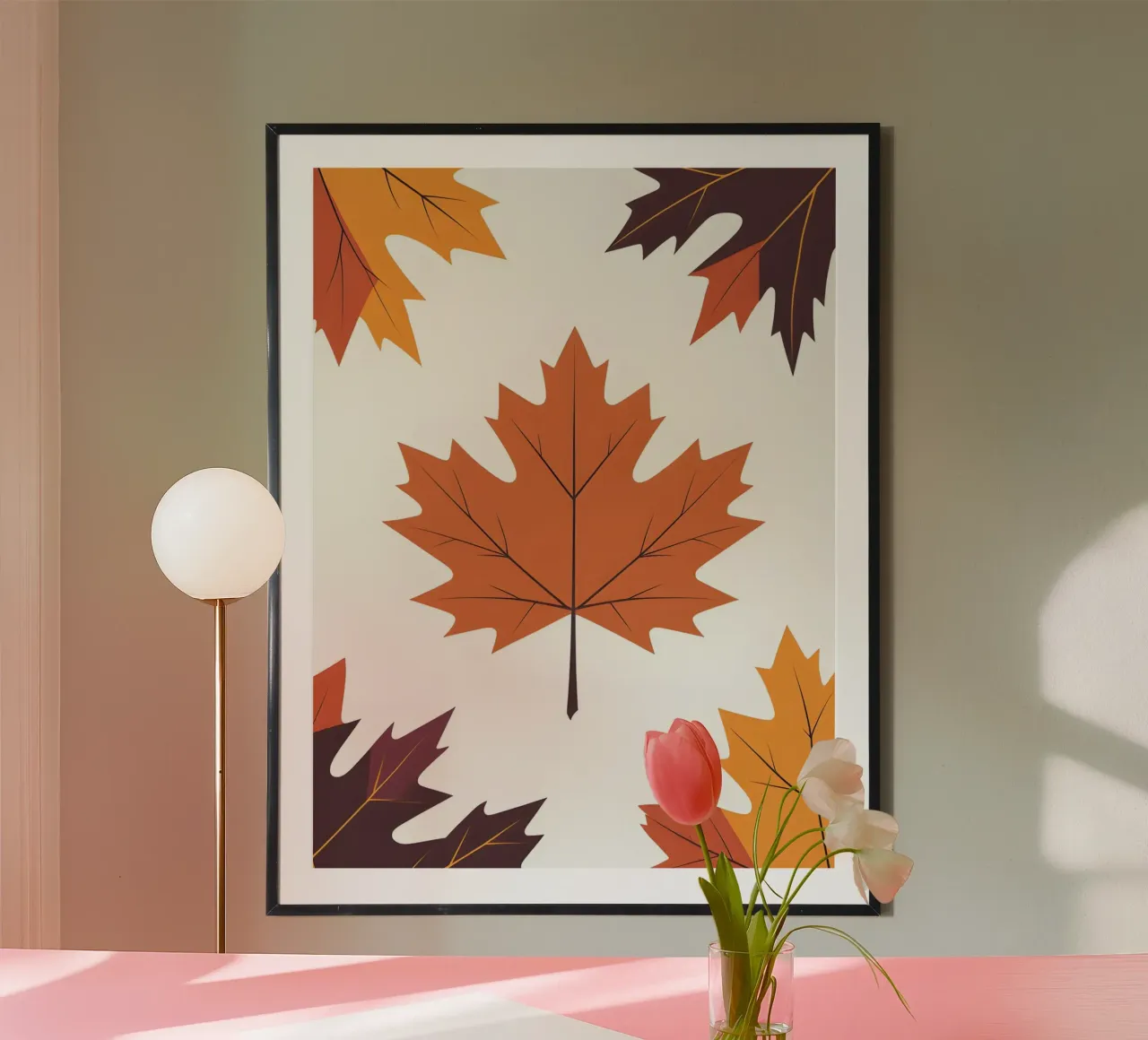 vector maple leaf poster by botanical shop