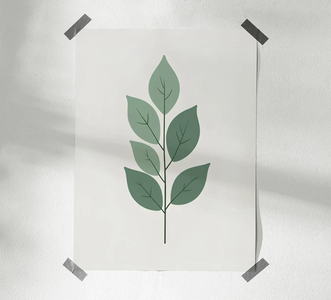 simple eucalyptus branch poster van botanical shop