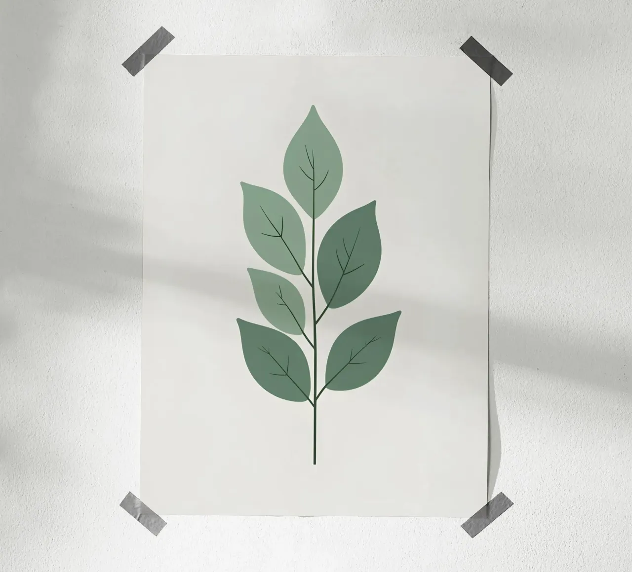 simple eucalyptus branch poster by botanical shop
