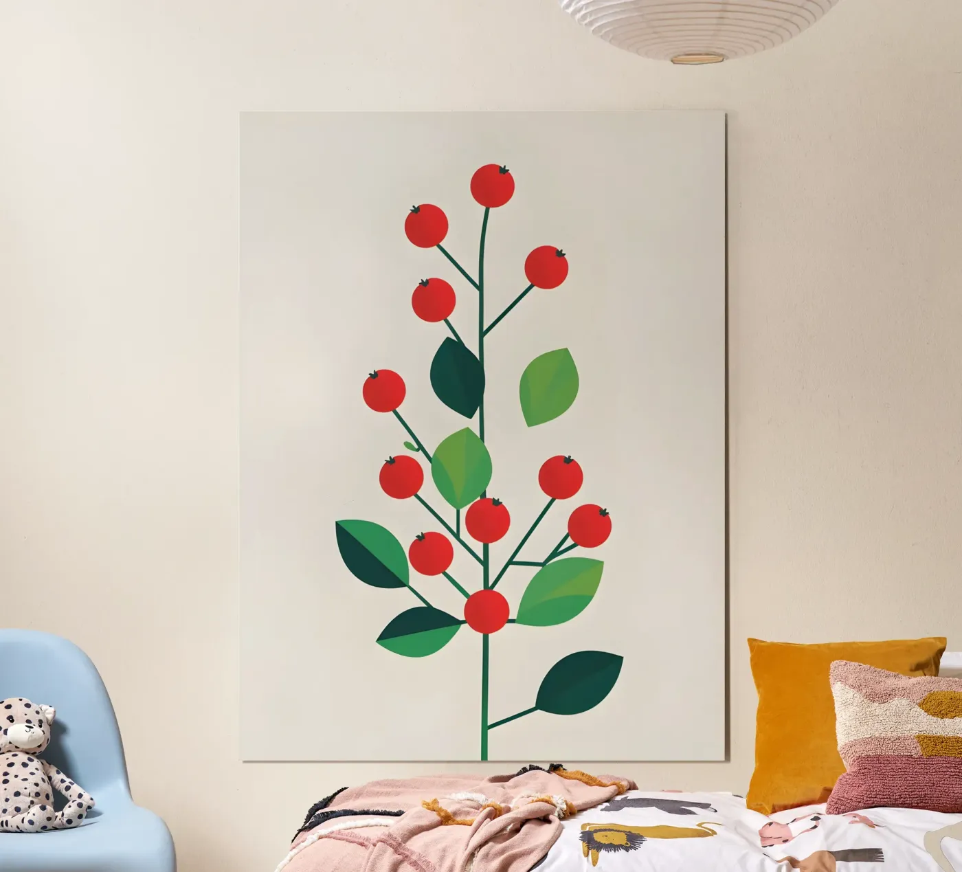 red fruit poster by botanical shop