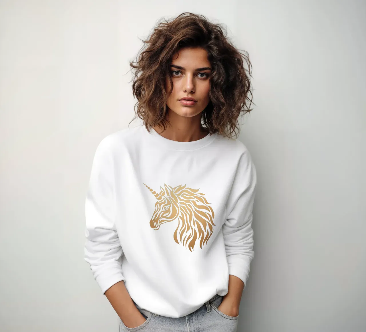 Unicornio dorado sudadera de Autofocus