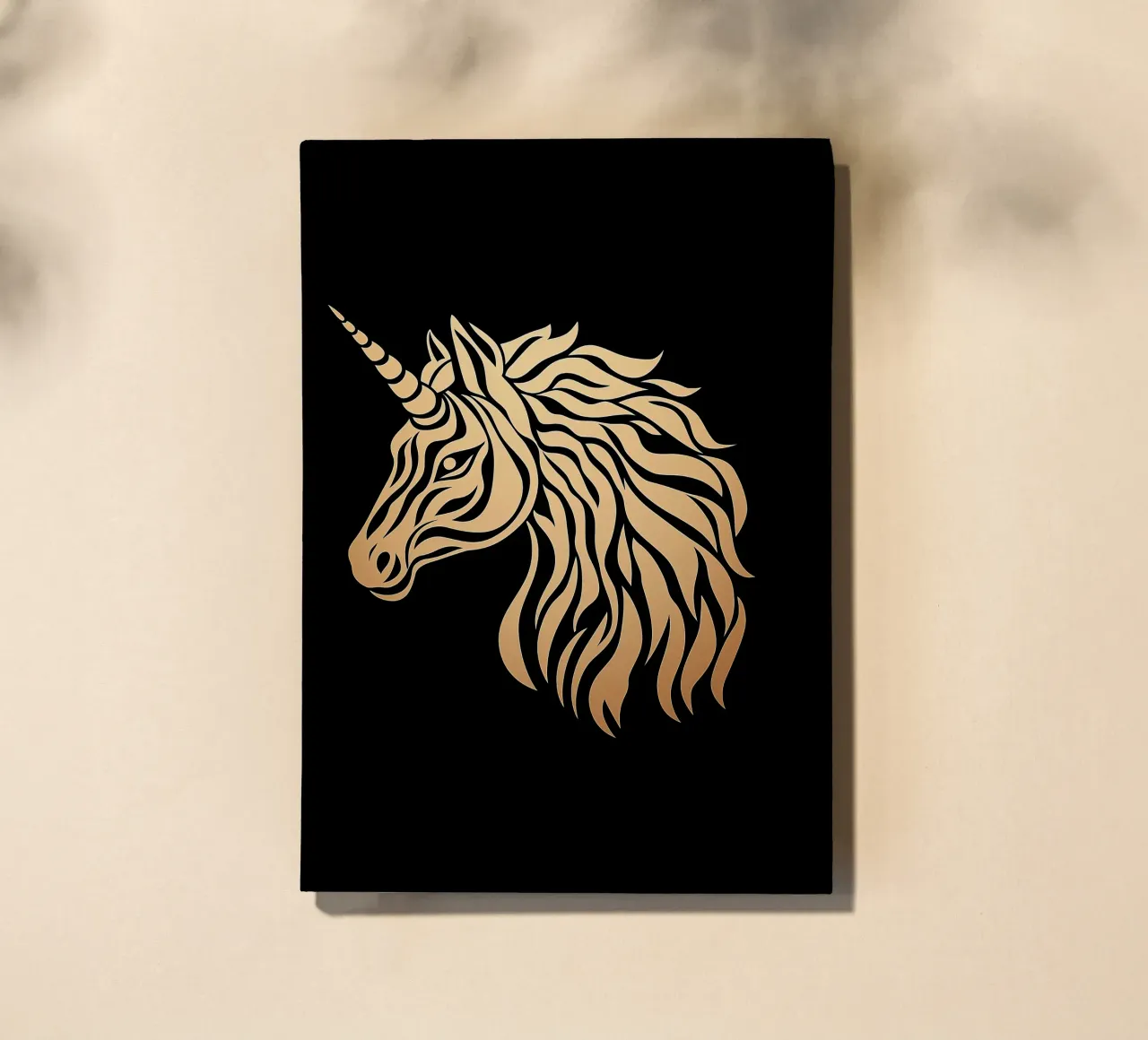 Golden unicorn notebook by Autofocus