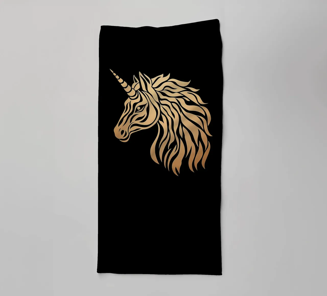 Golden unicorn towel by Autofocus