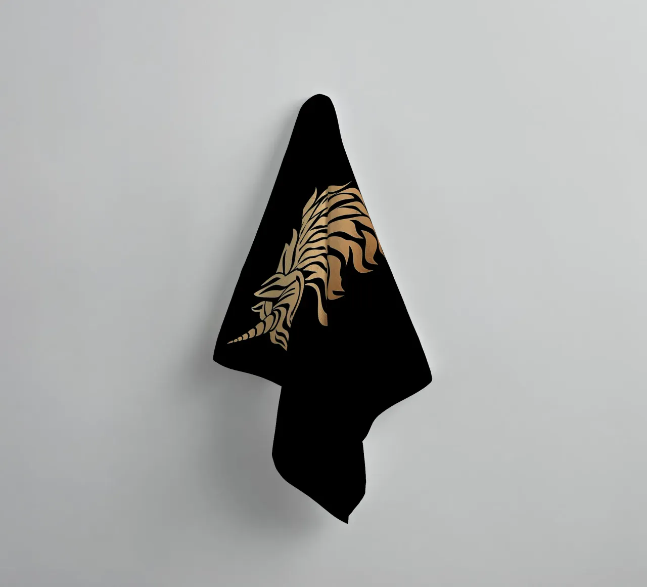Golden unicorn towel by Autofocus