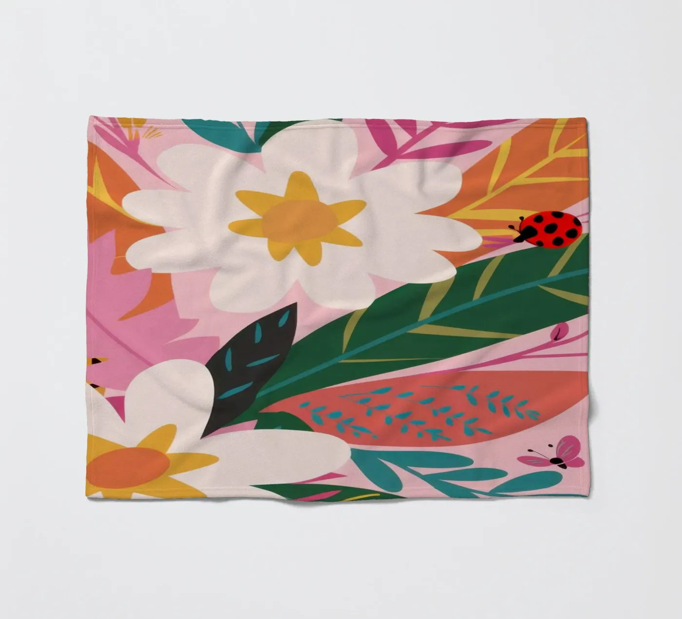 Floral Butterfly Garden fleecedeken van Solace Light