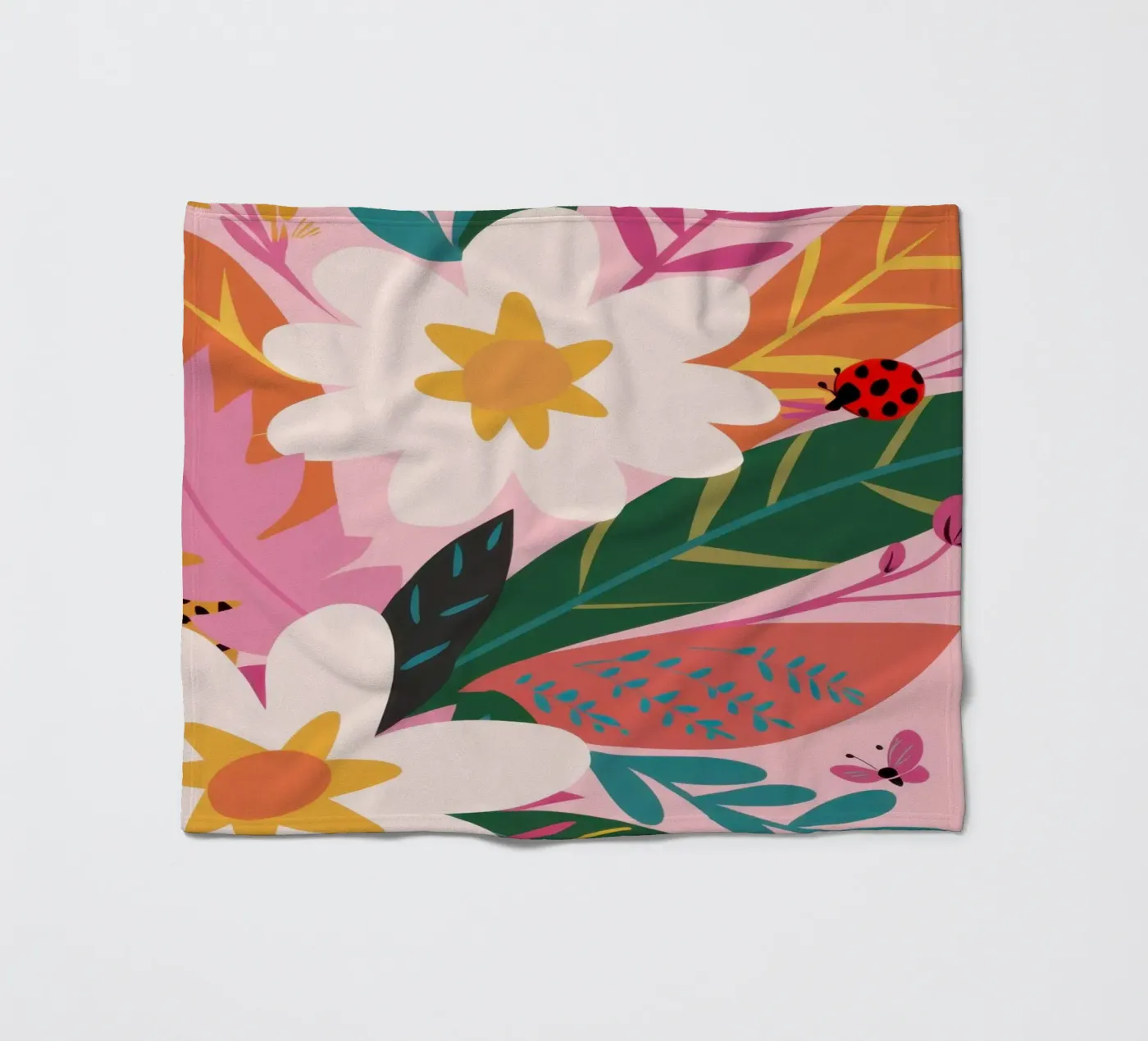 Floral Butterfly Garden fleecedeken van Solace Light