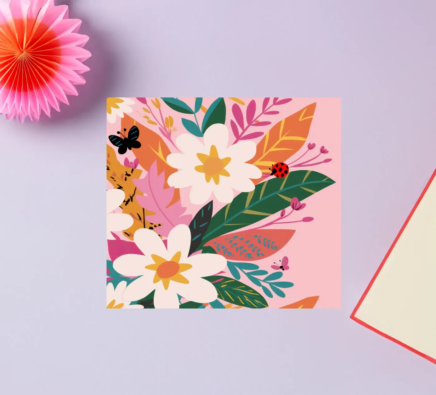 Giardino floreale delle farfalle adesivo da Solace Light