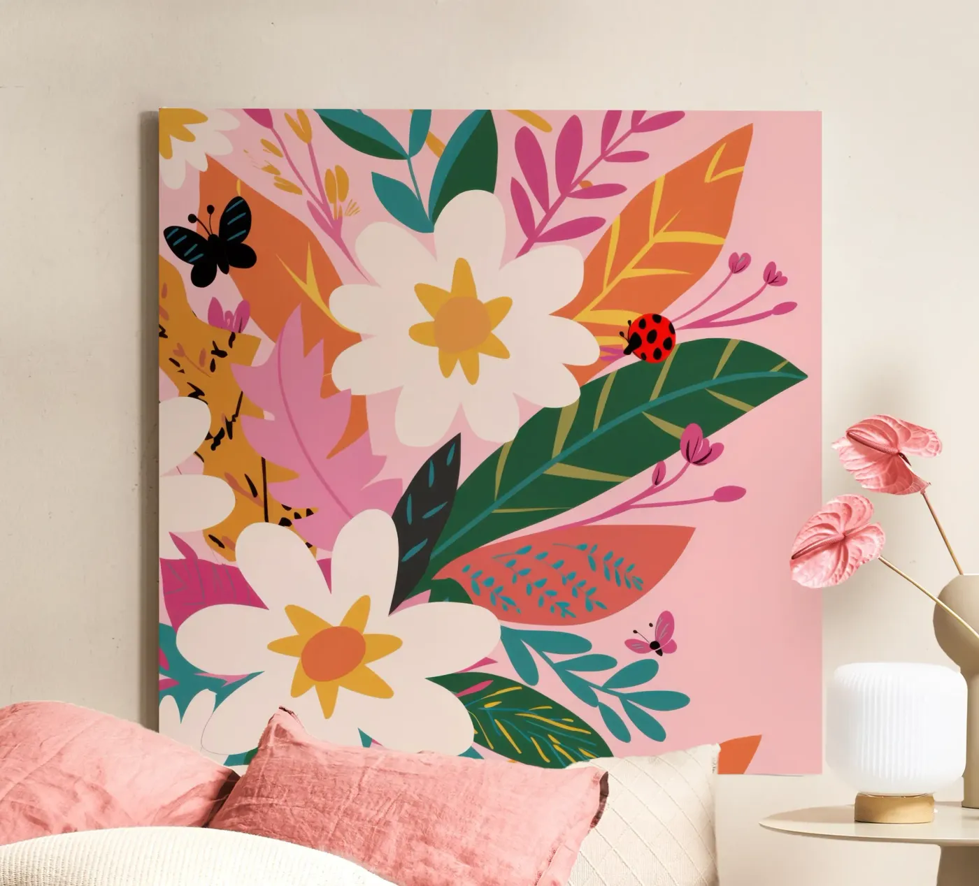Vlindertuin canvas van Solace Light