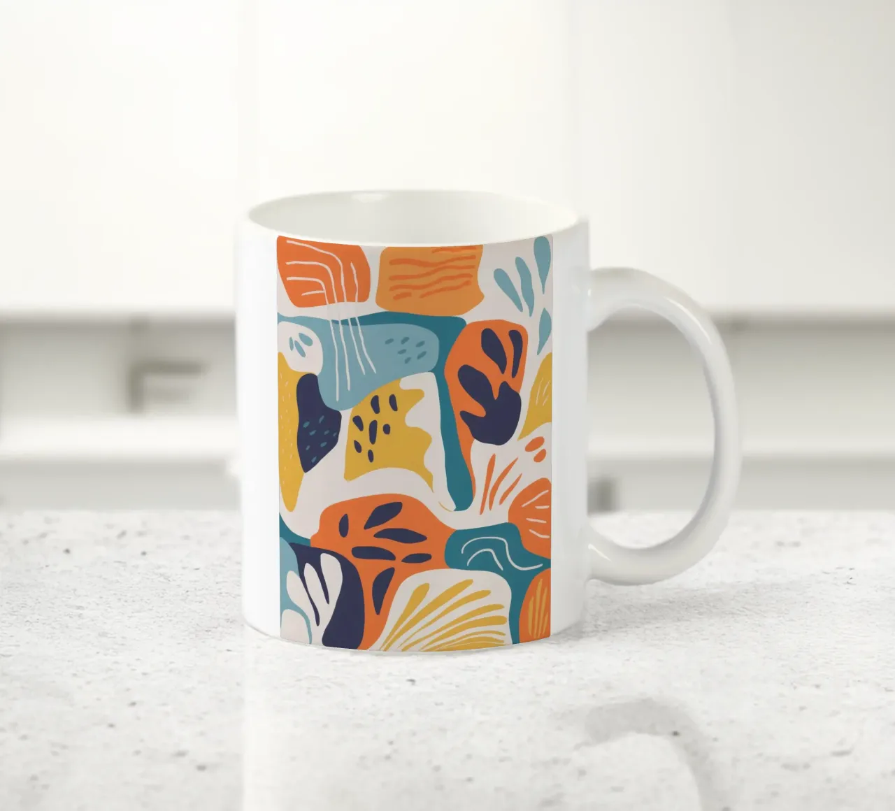 Forme botaniche astratte tazza in ceramica da Solace Light