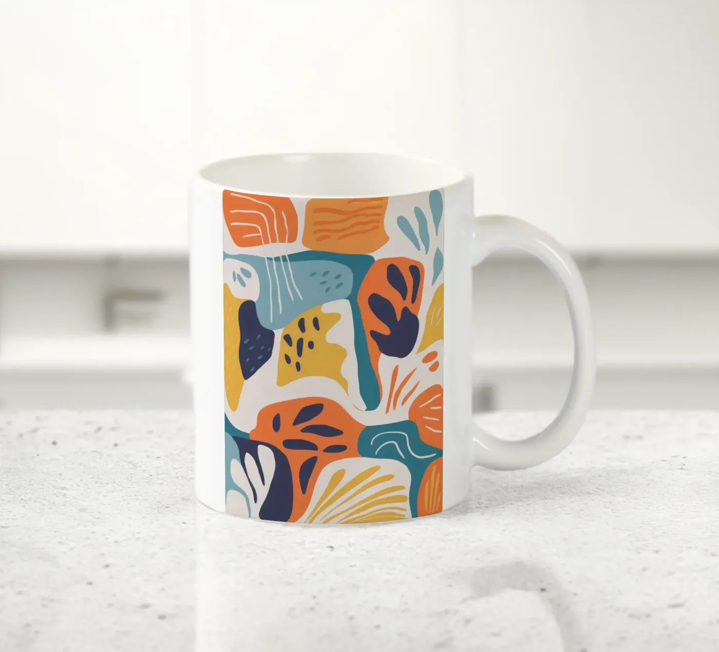 Abstract Botanical Forms ceramic mug by Solace Light