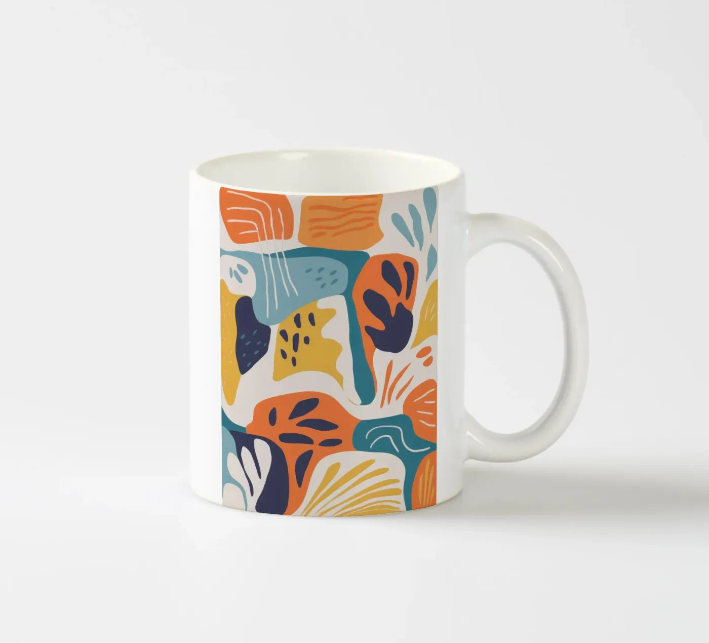 Abstract Botanical Forms ceramic mug by Solace Light