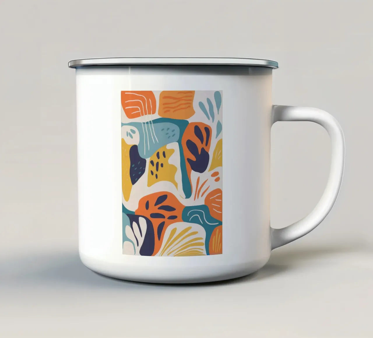 Forme botaniche astratte tazza in smalto da Solace Light