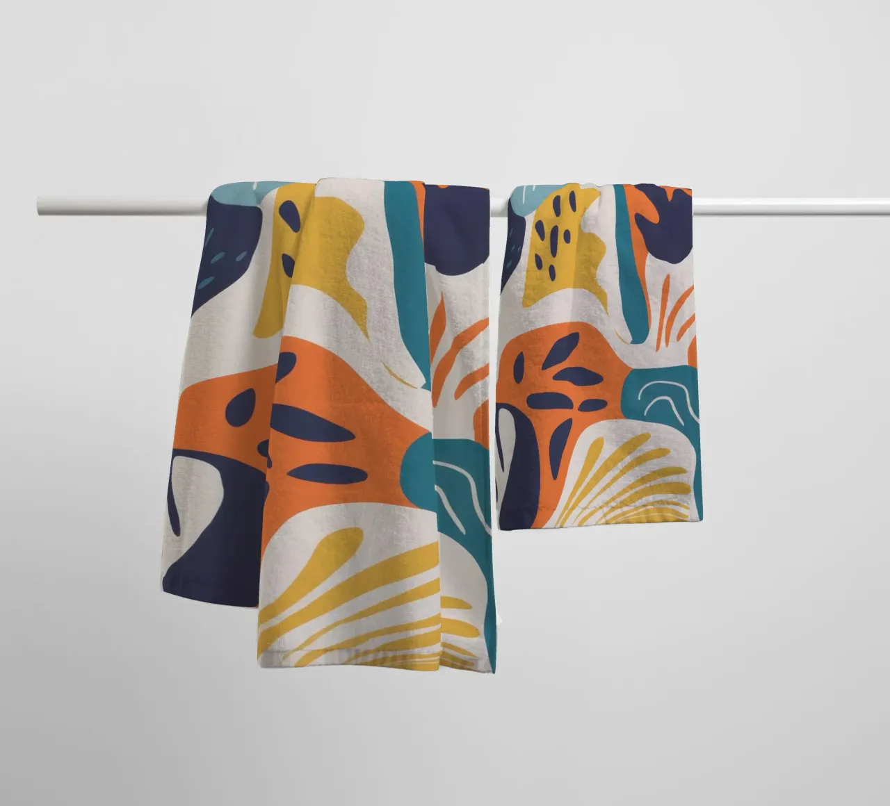 Abstract Botanical Forms towel by Solace Light